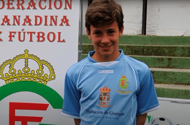 Diego Collado, con la Selección Granadina de Fútbol | Foto: Captura YouTube