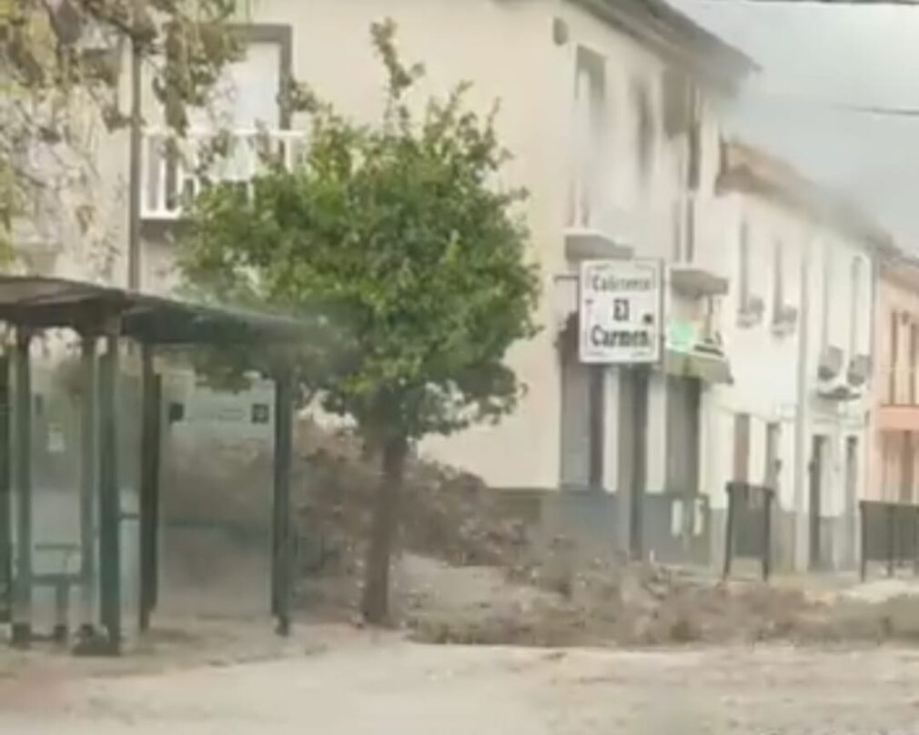 Riada consecuencia de las lluvias en Zujaira, Pinos Puente, Granada