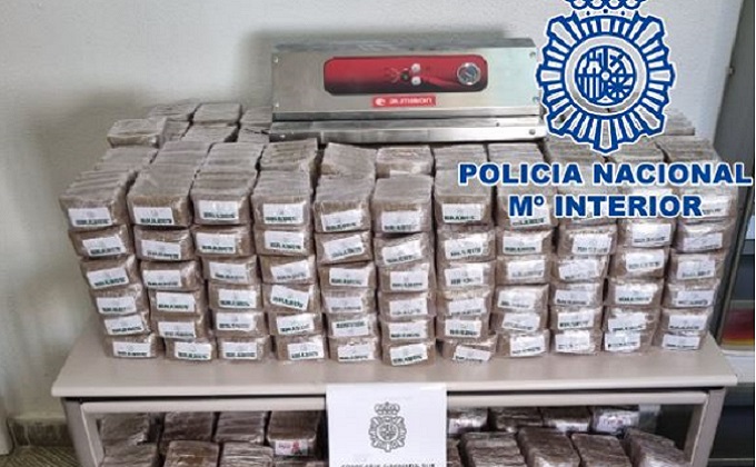 330 kilos de hachís intervenidos