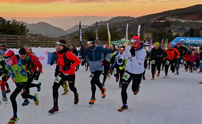 snow running sierra nevada