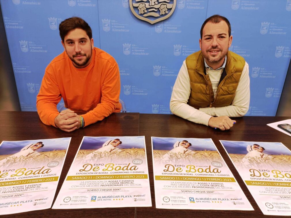 CONCEJAL DE FIESTAS Y PABLO LAMELAS PROMOTOR DEL EVENTO EXPO BODA 23