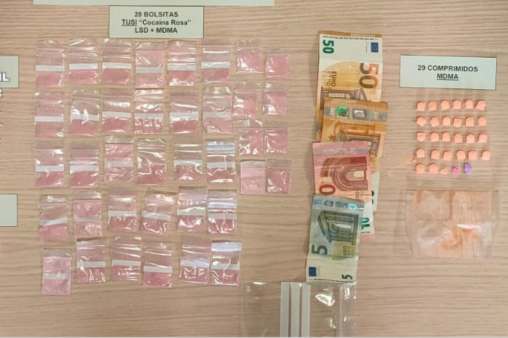 Drogas incautadas cocaína rosa hachís mdma éxtasis guardia civil