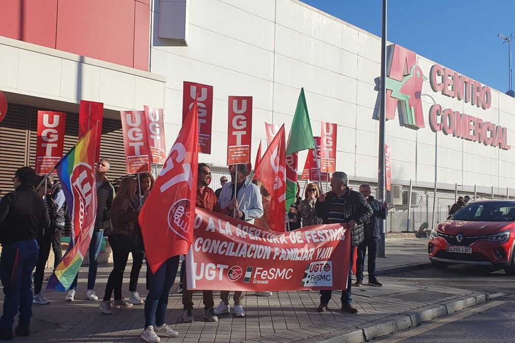 concentración trabajadores grandes almacenes