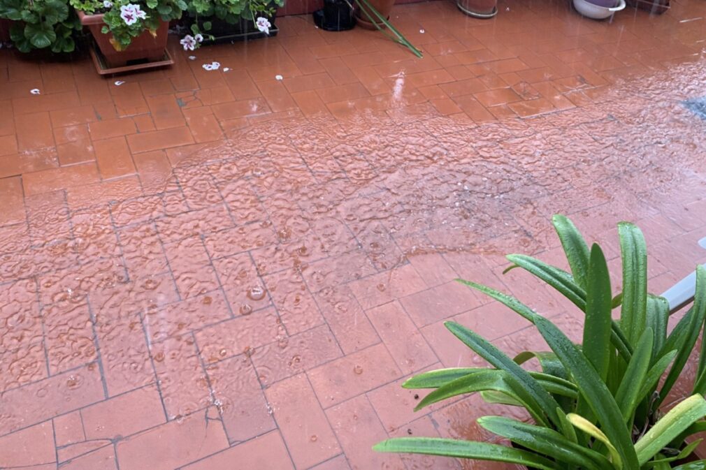 Lluvia intensa en Granada