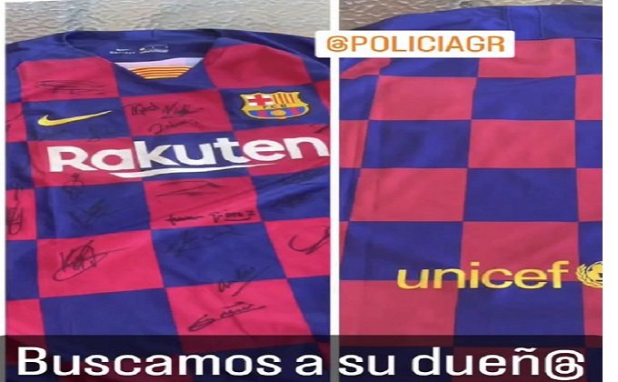 camiseta fc barcelona perdida