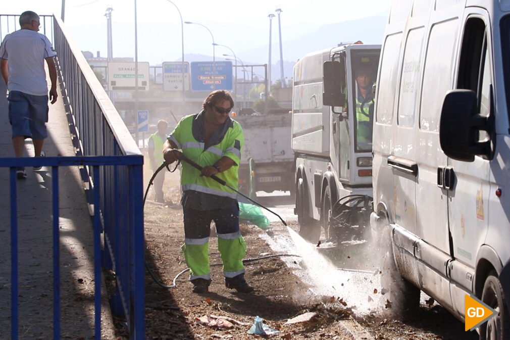 El Ayuntamiento de Granada ultima los trabajos de limpieza y de desbroce en la Avenida Andalucía - celia perez-1