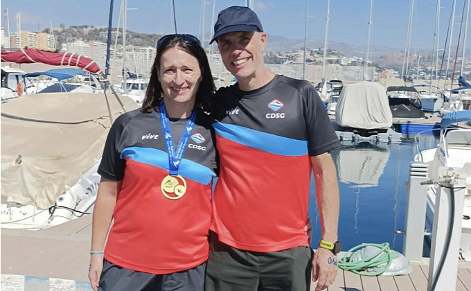 Lidia Calvente y Alfredo Pallarés, miembros del Club Deportivo Swim Granada de La Zubia