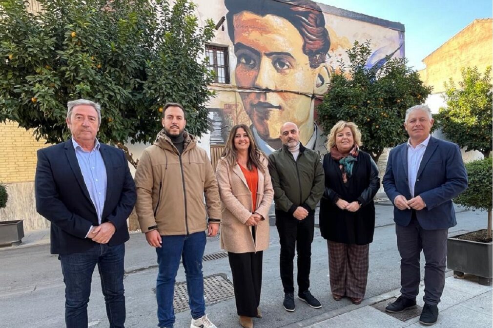 FOTO PSOE. Visita de miembros del grupo socialista en la Diputación a Fuente Vaqueros, junto al alcalde del municipio, José Manuel Molino 20231128