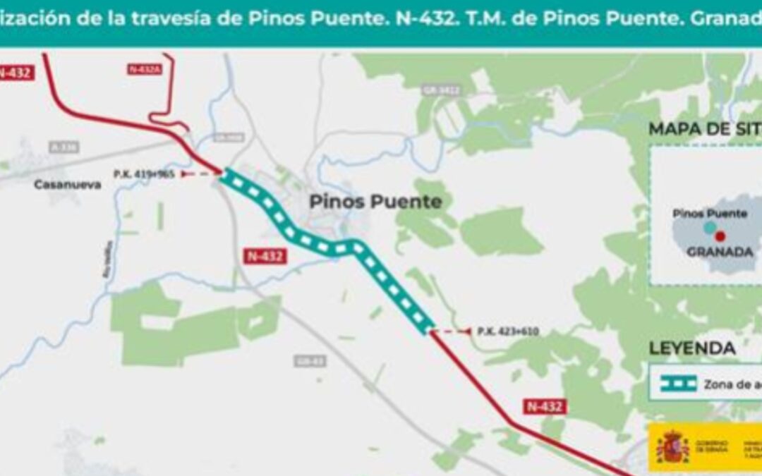 Aprobado el trazado de humanización de la travesía de Pinos Puente en la N-432