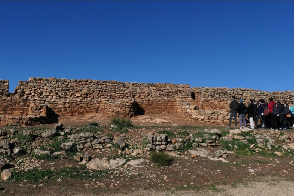 Muralla de Villavieja tras concluir parte de los trabajos