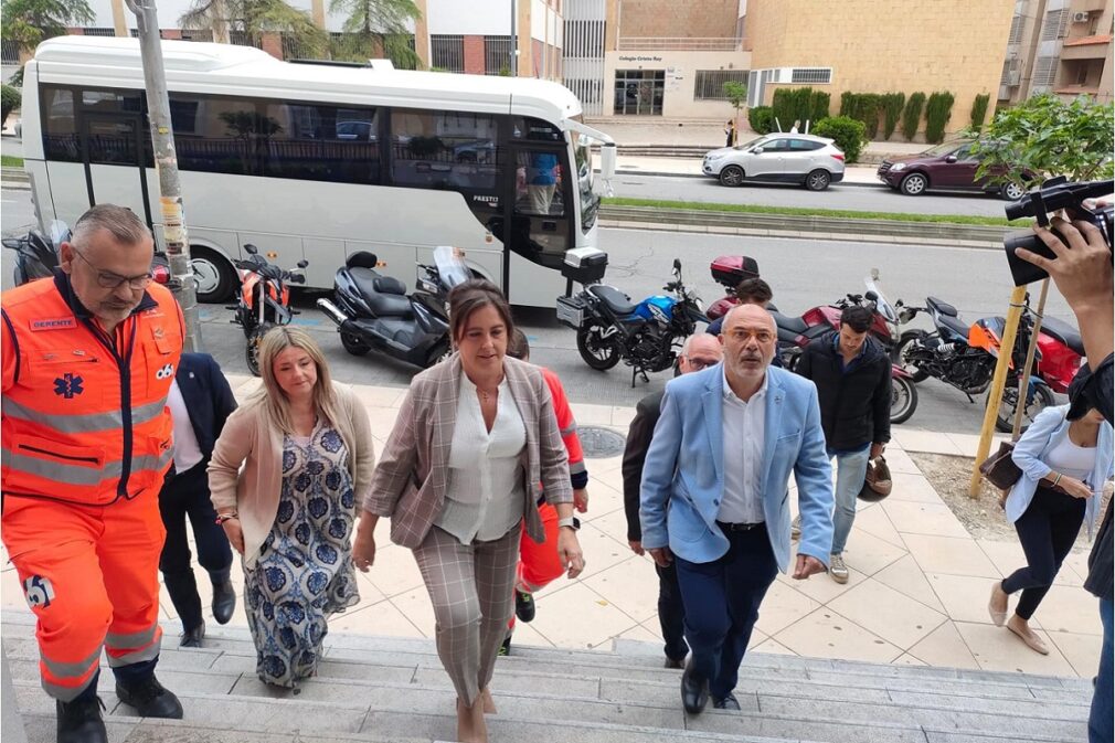 Catalina Garcia a su llegada a unas jornadas de puertas abiertas del 061 - Foto EP