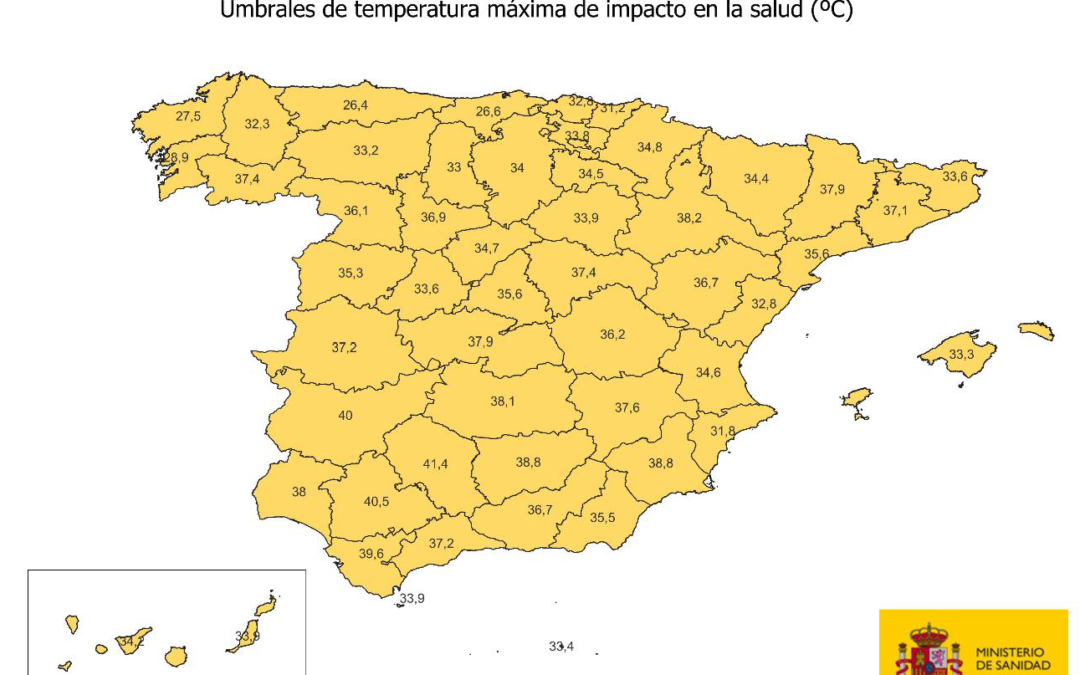 Nuevo mapa de calor, ¿A partir de qué temperatura se activa la alerta para Granada?