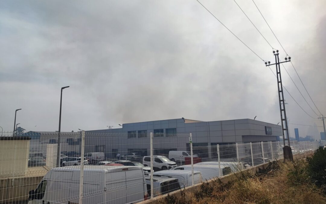 Un incendio junto a la ITV de Granada obliga a actuar a los Bomberos