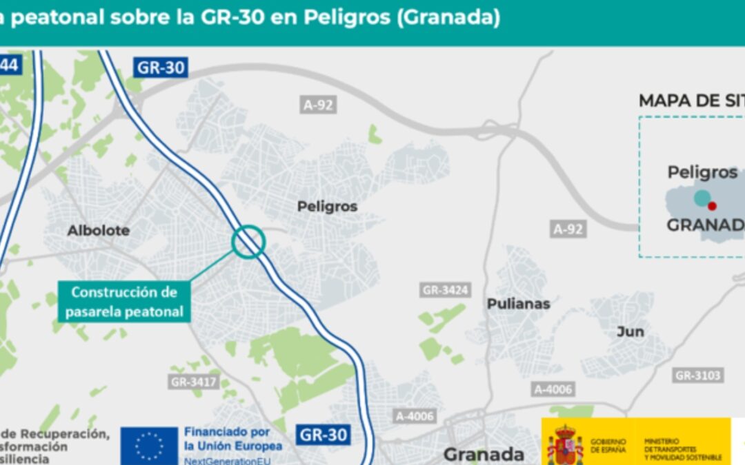 Formalizan por 2 millones la construcción de una pasarela peatonal sobre la GR-30, en Peligros
