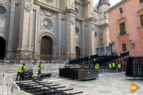 Comienzan a colocarse los palcos de la Semana Santa 2025