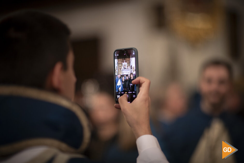 Santa Maria de la Alhambra en su salida el Sábado Santo de la Semana Santa de Granada