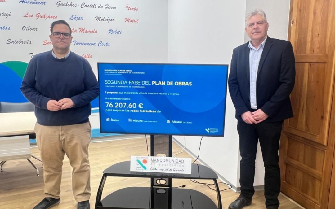 La Costa Tropical invertirá 76.207 euros en las redes de abastecimiento