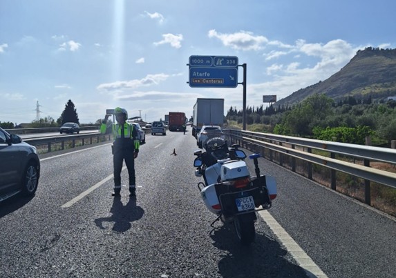 Control de la Guardia Civil en Granada